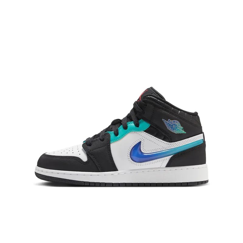 Jordan 1 Mid SE Black White Hyper Jade (FQ8095-001)