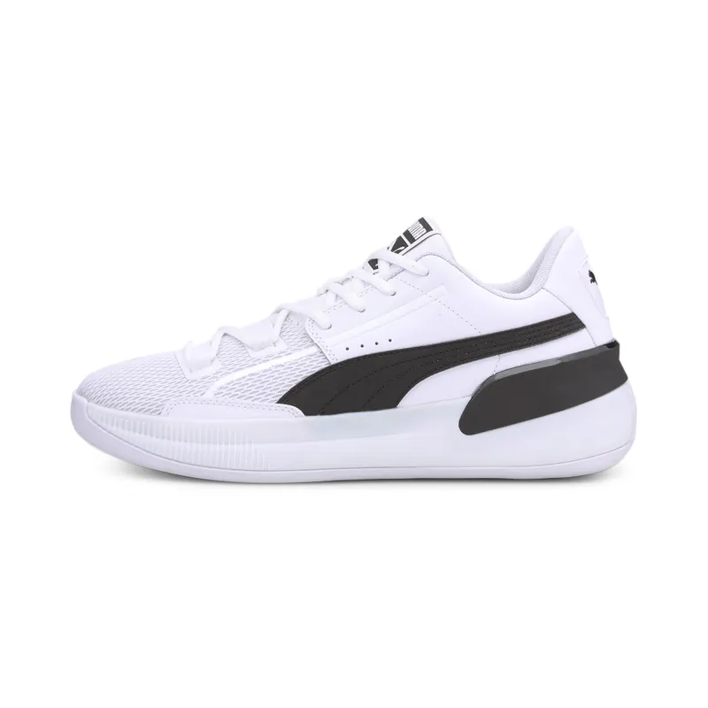 Puma Clyde Hardwood Team Basketball Shoes White/Black (194454-01)