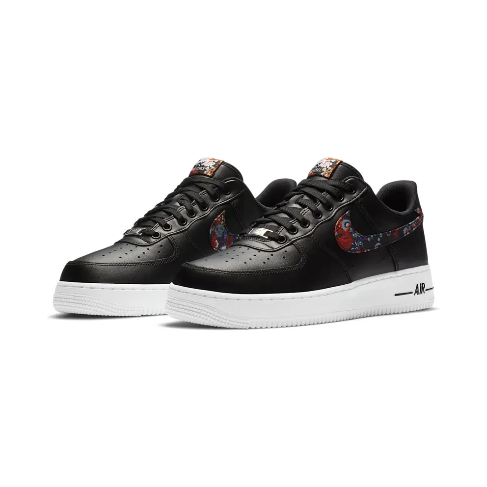 Nike Air Force 1 Low Black Floral Black/White-Game Royal-Multi-Color (CZ7933-001)