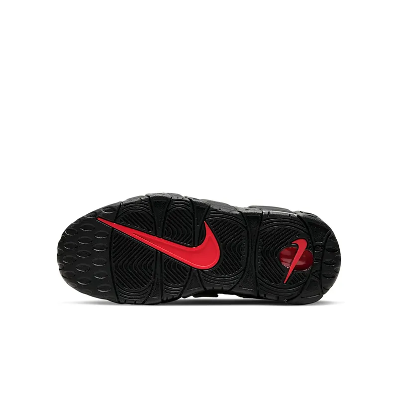 Nike Air More Uptempo Black White Laser Crimson (GS) Black/White-Laser Crimson (415082-010)