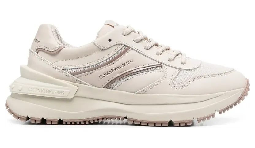 Calvin Klein Jeans Sneakers met logo – Beige (YW0YW00890)