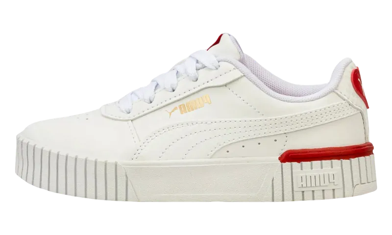 Puma Carina 2.0 Red Thread PS “White / Red” (389747-01)