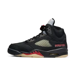 Air Jordan 5 Retro GTX “Off-Noir / Black / Muslin / Fire Red” (DR0092-001)