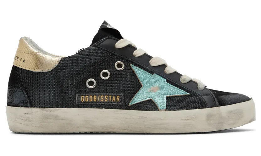 Golden Goose Black Super-Star Low-Top Sneakers (GWF00102.F003177.90329)