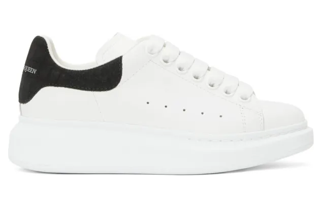 Alexander McQueen White and Black Snake Oversized Sneakers (650788 WHZ4K)
