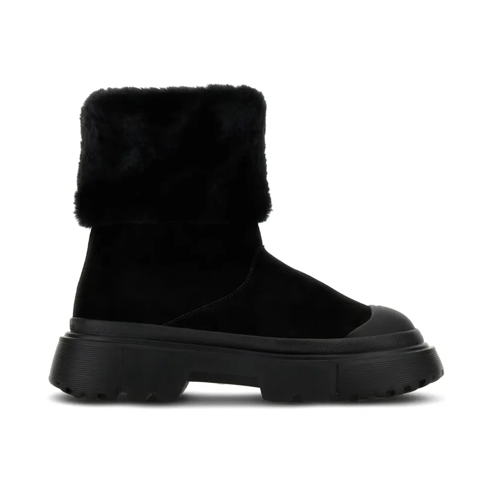 Hogan Boots with afwerking van imitatiebont – Black (HXW6190FC20SF5)