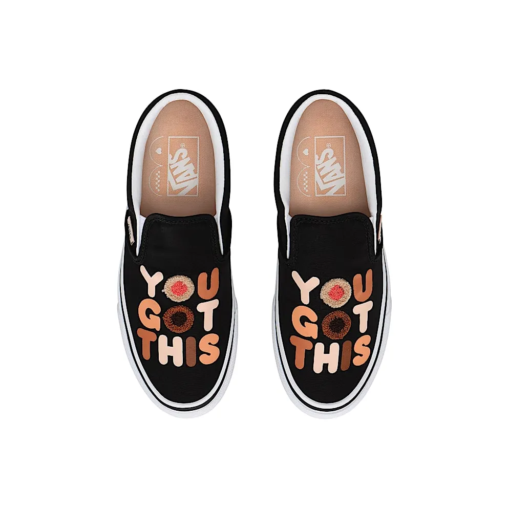 Vans Classic Slip-On ‘Breast Cancer Awareness – You Got This’ Black/True White (VN0A4BV3T4U)
