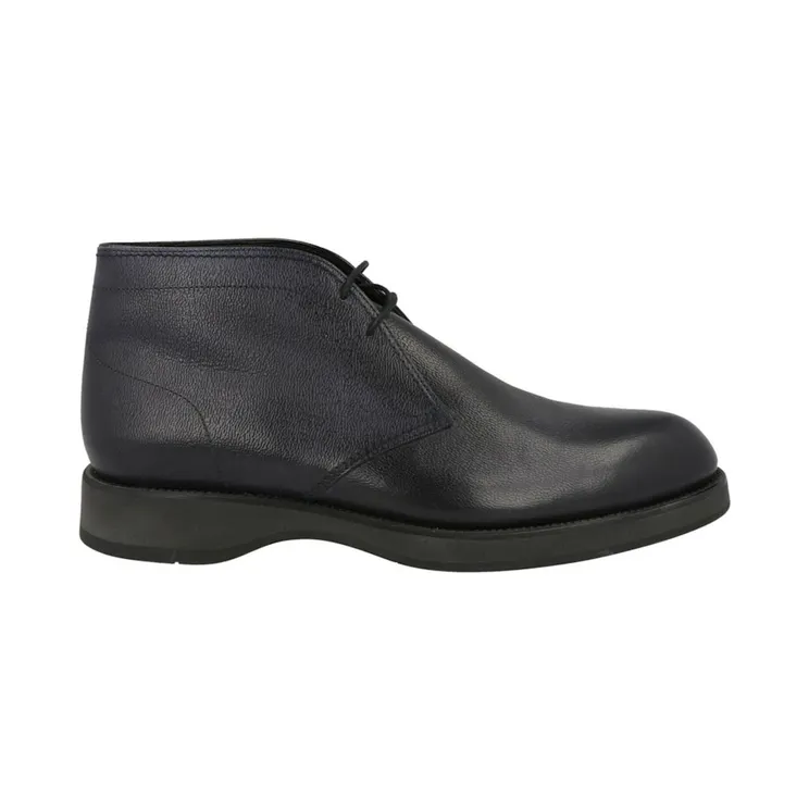 Brioni Desert Leather Ankle Boots Midnight Blue (QQC30L-O9716-4000)