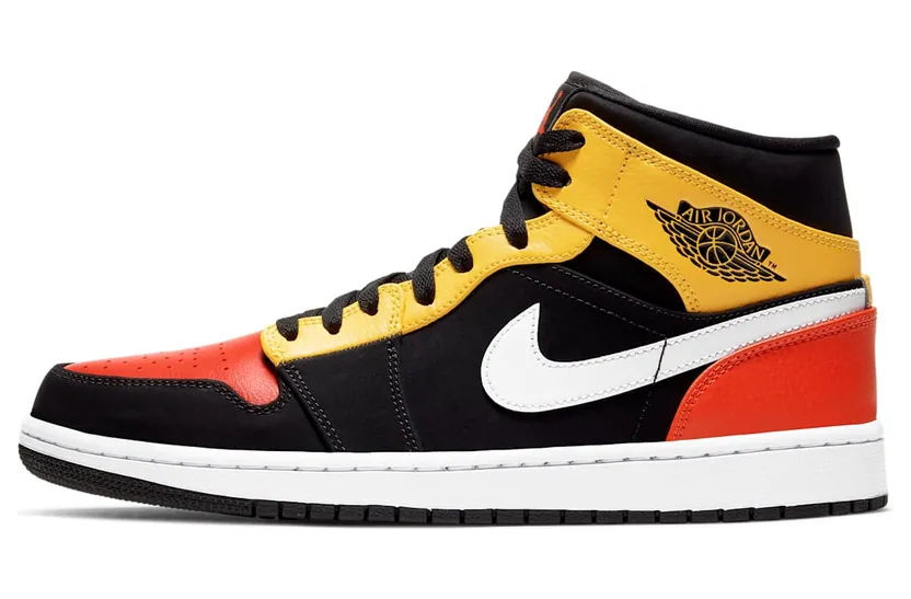 Air Jordan 1 Mid SE “Black / Amarillo / White / Team Orange” (852542-087)