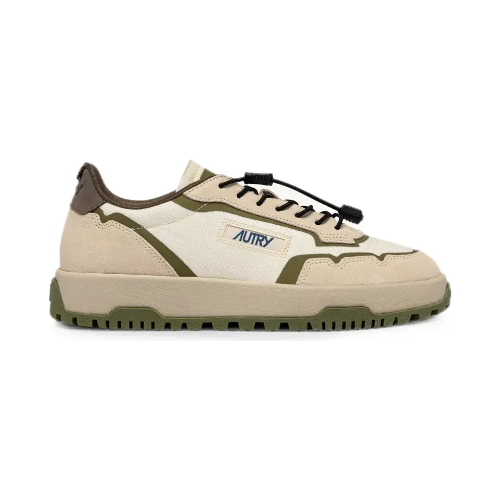 Autry WildPace low-top sneakers van ripstop nylon en suède – Beige (LDLMMQ02)