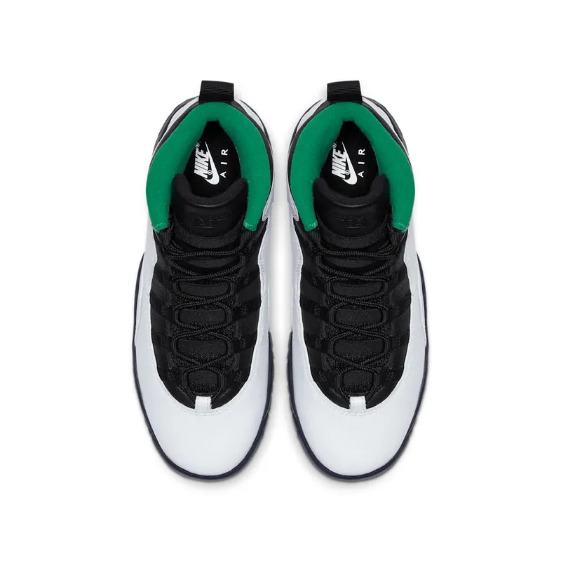 Jordan 10 Retro Seattle (GS) White/Black-Green-Yellow (310806-137)