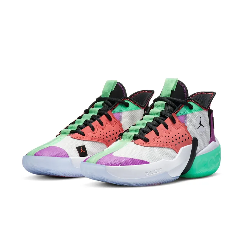 Jordan React Elevation White Multi-Color White/Black-Hyper Violet-Flash Crimson (CK6618-101)