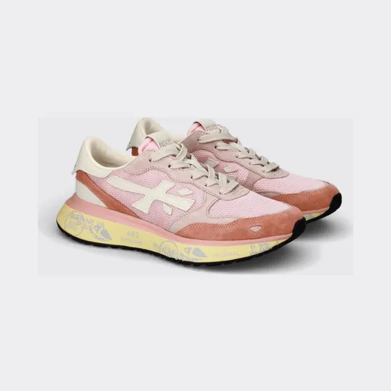 Premiata Lauryn Suede and Mesh Sneakers Pink (LAURYN8179)