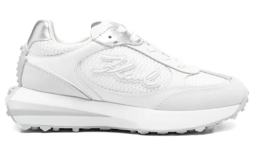 Karl Lagerfeld Sneakers mit Metallic-Einsätzen – Weiß (KL62926A41S)