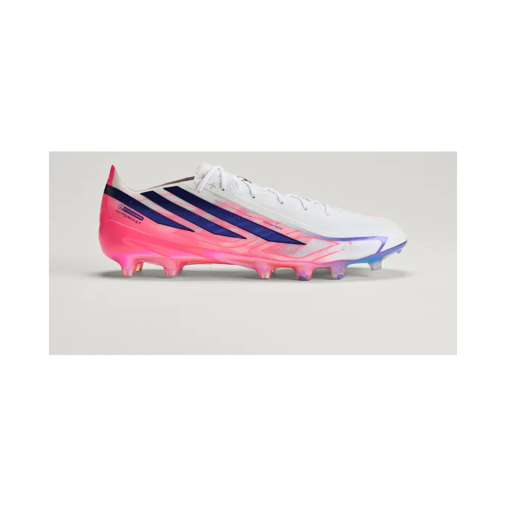 adidas F50 Hyperfast Elite Artificial Grass Football Boots “Cloud White / Solar Purple / Solar Turbo” (KJ6089)