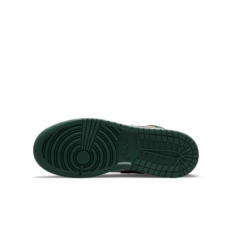 Jordan 1 Mid Sonics (2021) (GS) – “Noble Green / Pollen-white” (554725-371)
