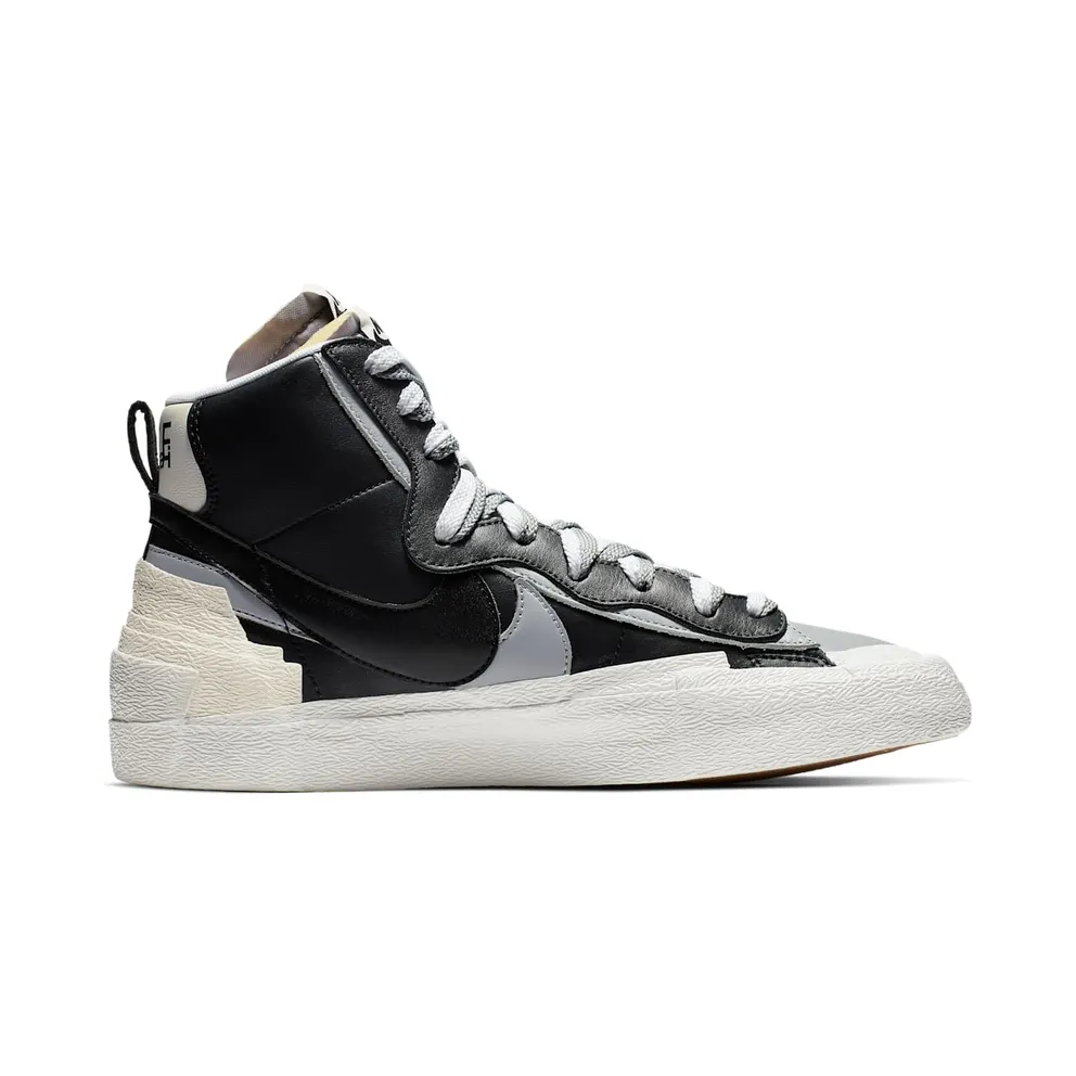 Nike Blazer Mid sacai Black Grey Black/White-Wolf Grey-Black (BV0072-002)