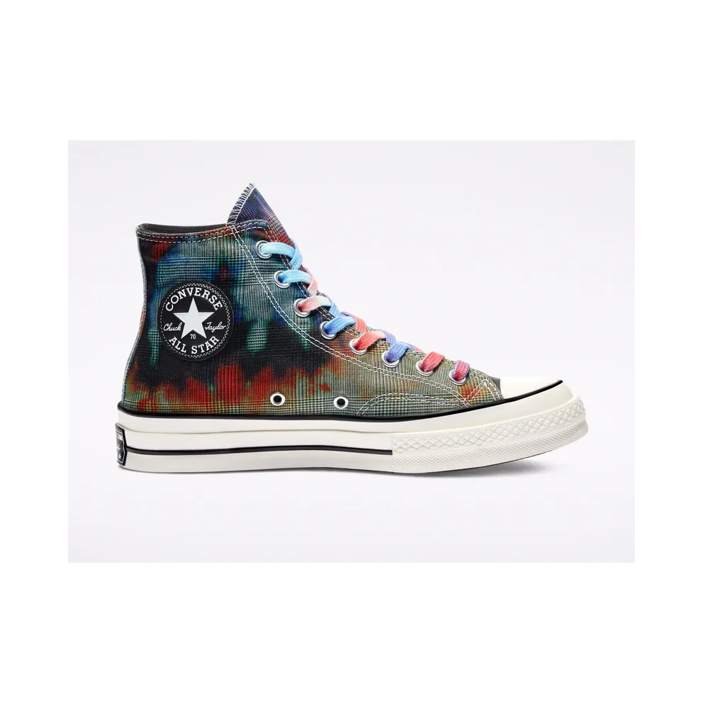 Converse Tie Dye Plaid Chuck 70 High Top Black Black (168752C)