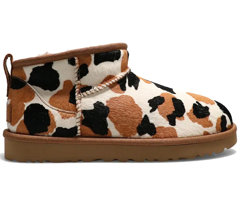 UGG Classic Ultra Mini Boot Cow Print (1123630-CHE)