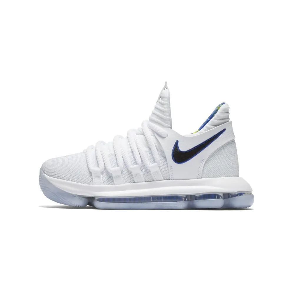 Nike KD 10 NBA Warriors Home (GS) White/Game Royal-University Gold (AJ7781-101)