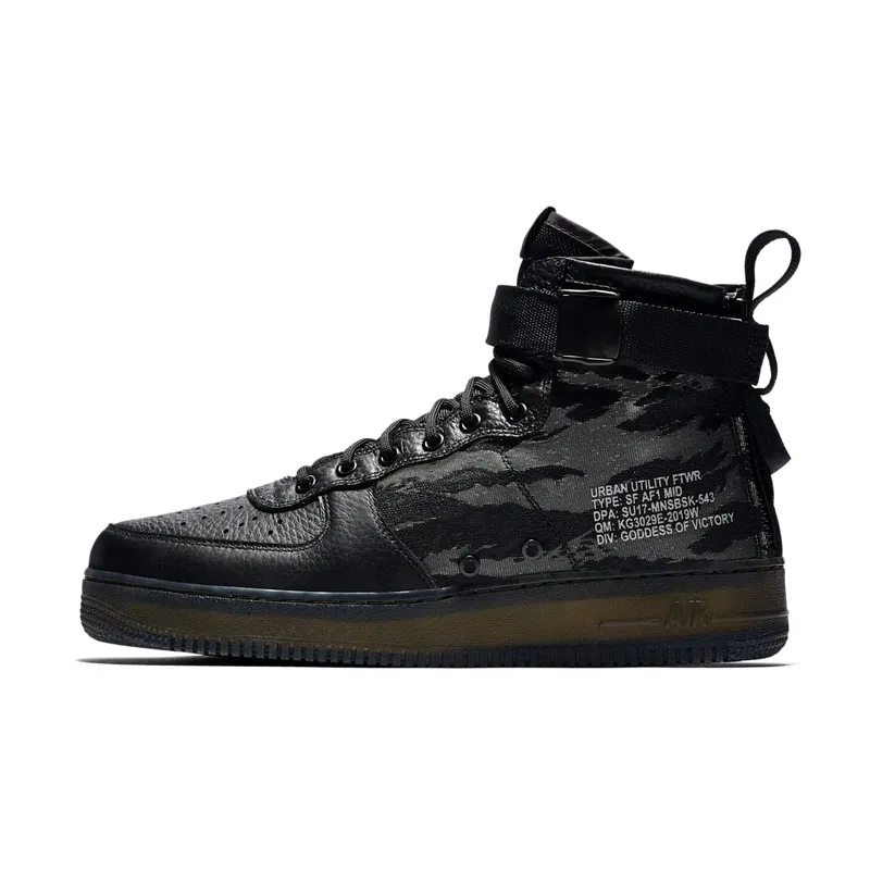 Nike Special Field Air Force 1 Mid Tiger Camo Black Cargo Khaki (AA7345-001)