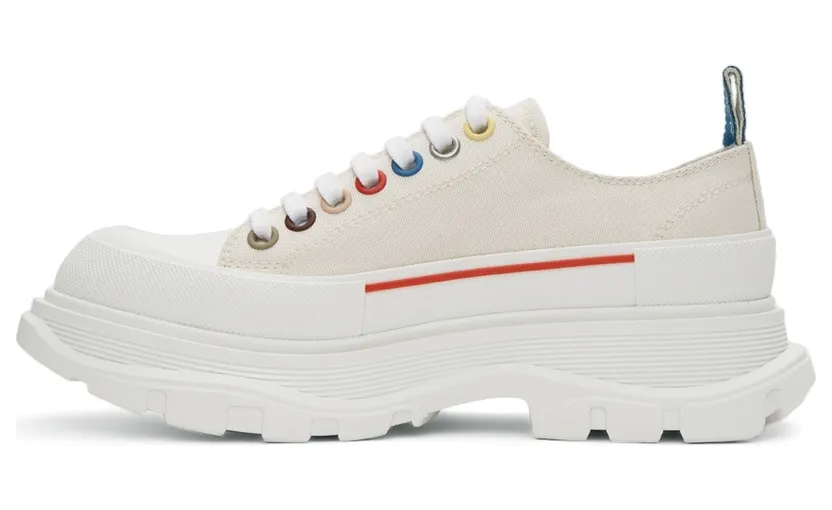 Alexander McQueen Off-White Tread Slick Low Sneakers (604257W4MVG) (3)
