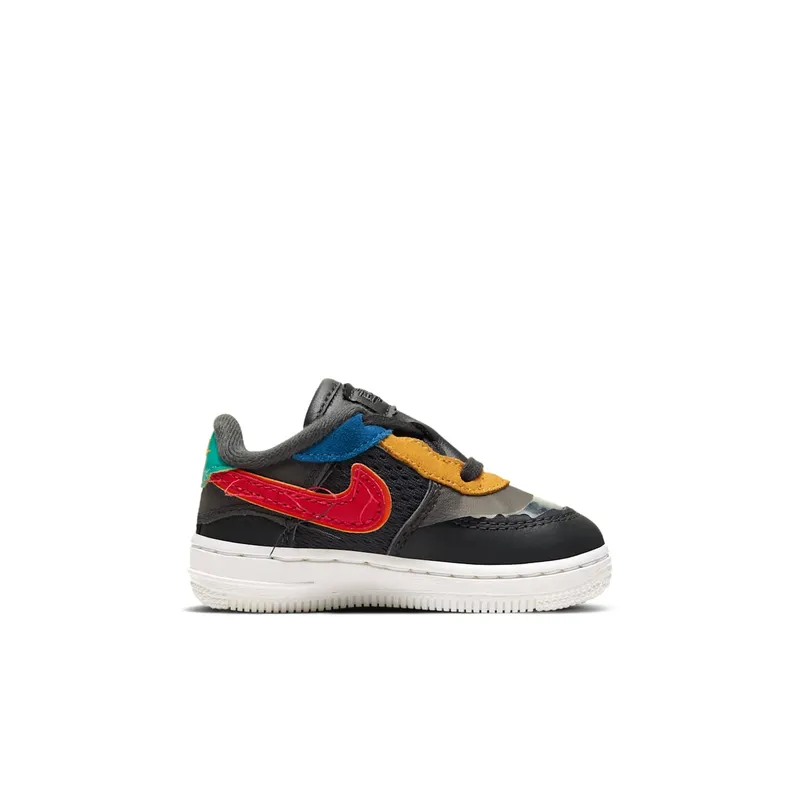 Nike Air Force 1 Low BHM 2020 (TD) Dark Smoke Grey/Bombay-Solar Flare-Track Red (CV2416-001)