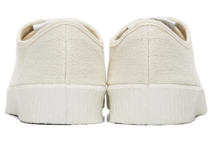 Spalwart Off-White Linen Special Low Sneakers (34031100020) (2)