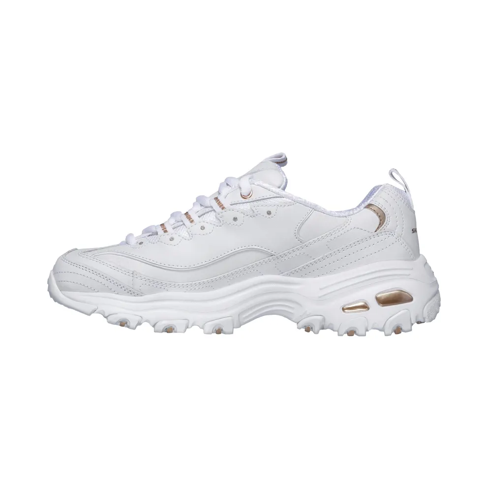 Skechers D’lites – Fresh Start – White / Roos Gold – “White” (11931 WTRG)