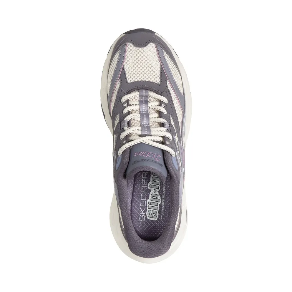 Skechers Slip-ins: D’Lites 6.0 Sneaker Natuurlijk/Purper