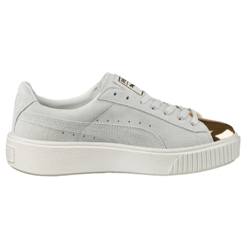 Puma Suede Platform Gold Gold (W) Gold/Star White Puma White (362222-01)