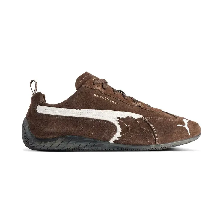 Balenciaga x Puma Speedcat Suede Distressed Brown White (847146 WSDSD 2910)