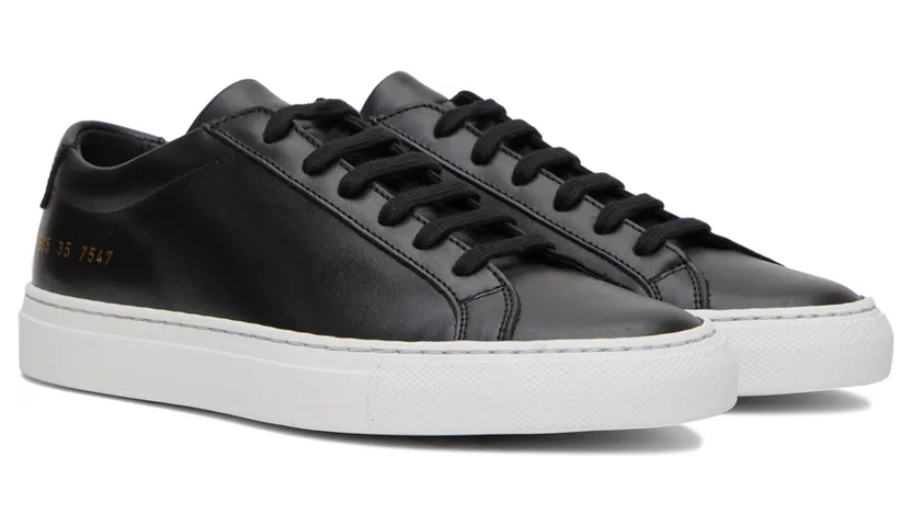 Common Projects Black Original Achilles Low Sneakers (3805) (4)
