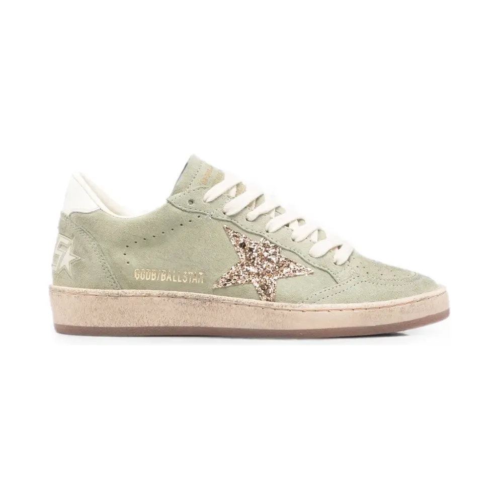 Golden Goose Ball Star aus Wildleder – Green (GWF00117F008718)