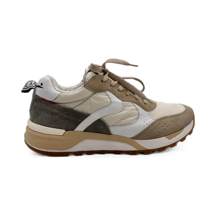 Voile Blanche Magg suède sneakers met vlakken – Beige (MAGGSUEDE)