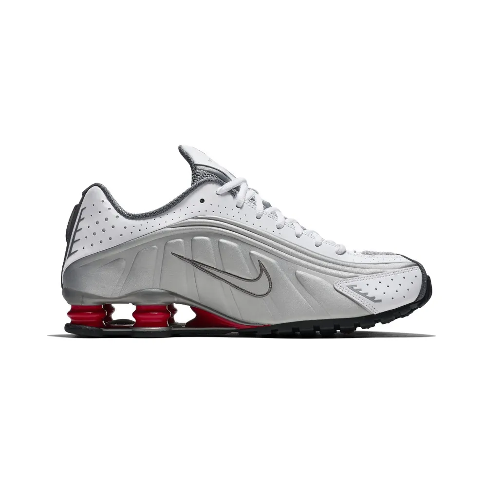 Nike Shox R4 Metallic Silver Comet Red (2018) White/Metallic Silver-Comet Red-Black (BV1111-100)