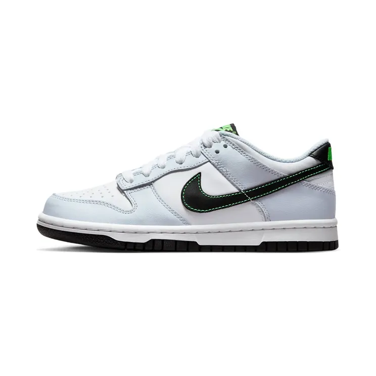 Nike Dunk Low GS “White / Football Grey / Green Strike / Black” (FB9109-107)