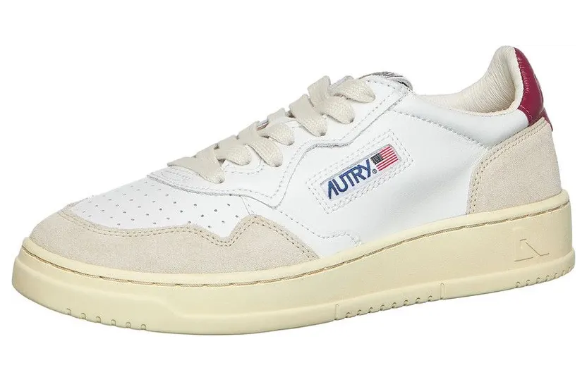 Autry Medalist Low Leather / Suede White / Amethyst (AULWLS48) (2)