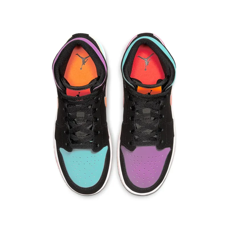 Jordan 1 Mid Multi-Color (GS) Black/Multi-Color (554725 083)