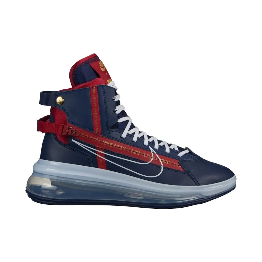 Nike Air Max 720 Saturn Olympic Midnight Navy/White-Gym Red-Metallic Gold (AO2110-400)