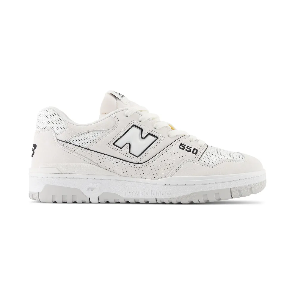 New Balance 550 White Perforated Leather Black (BB550PRB)