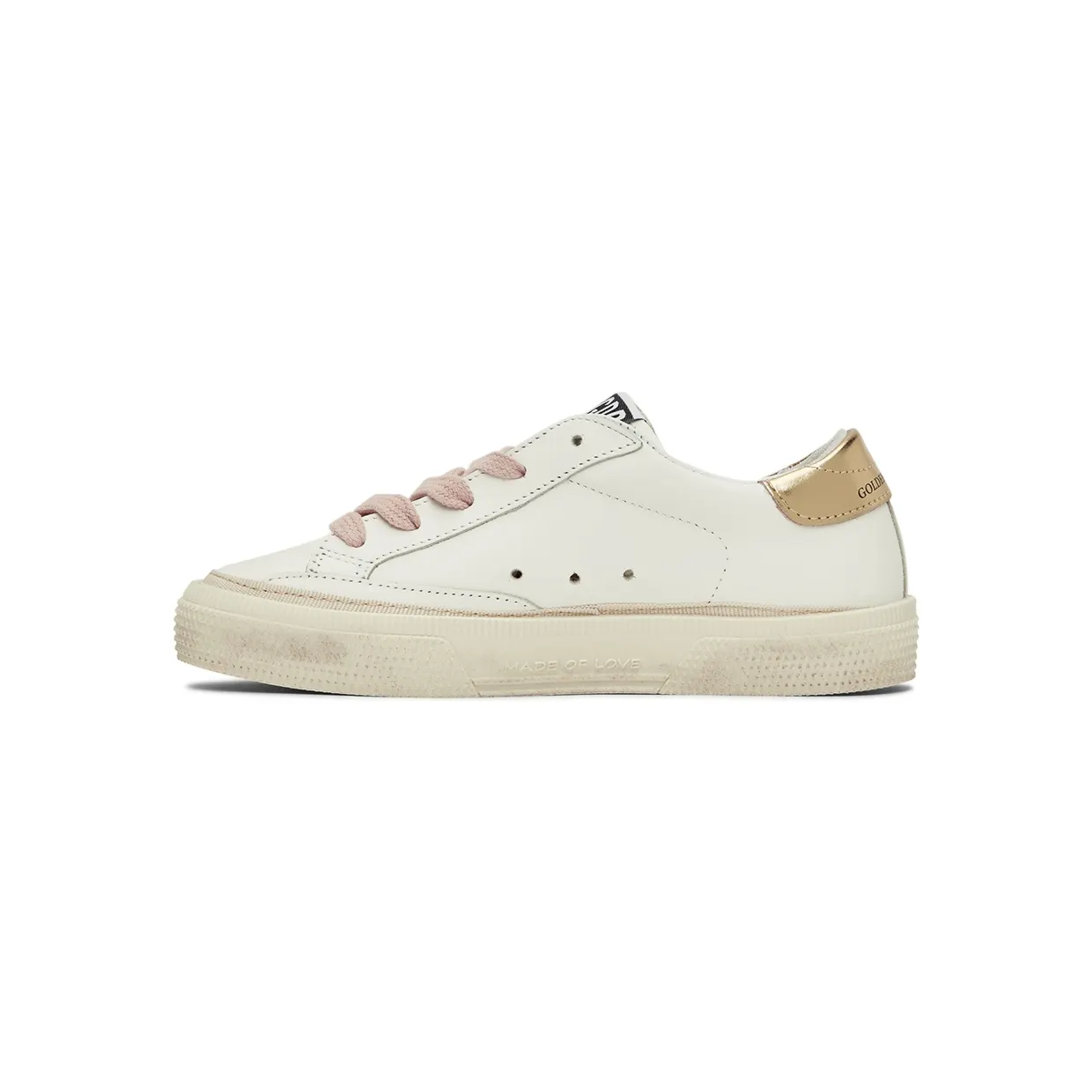 Golden Goose Kids White & Gold May Sneakers (GYF00112.F002818.10972) (3)