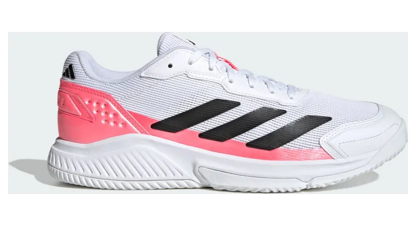 Adidas Courtquick Padelschoenen Cloud White / Core Black / Solar Turbo (KH5915)