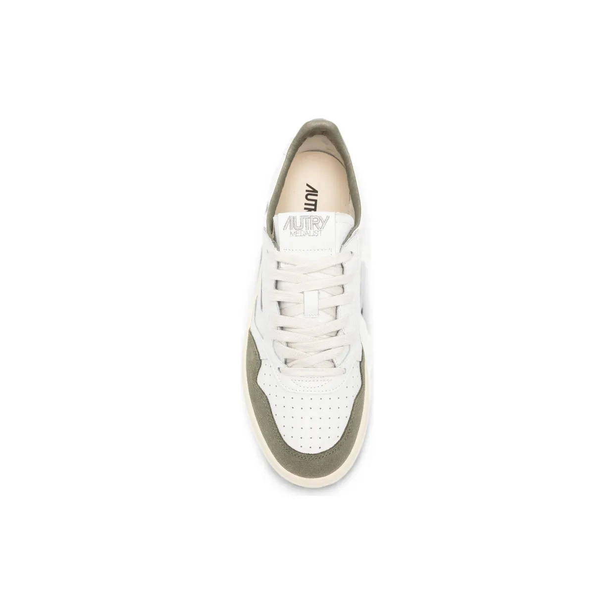 Autry Medalist Calf Suede-panelled “White/Green” (AULM FT21) (4)