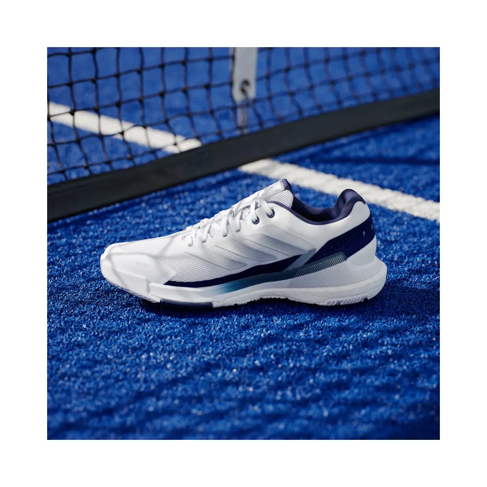 Adidas Crazyquick BOOST Padel Cloud White / Silver Metallic / Dark Blue (JR2124)