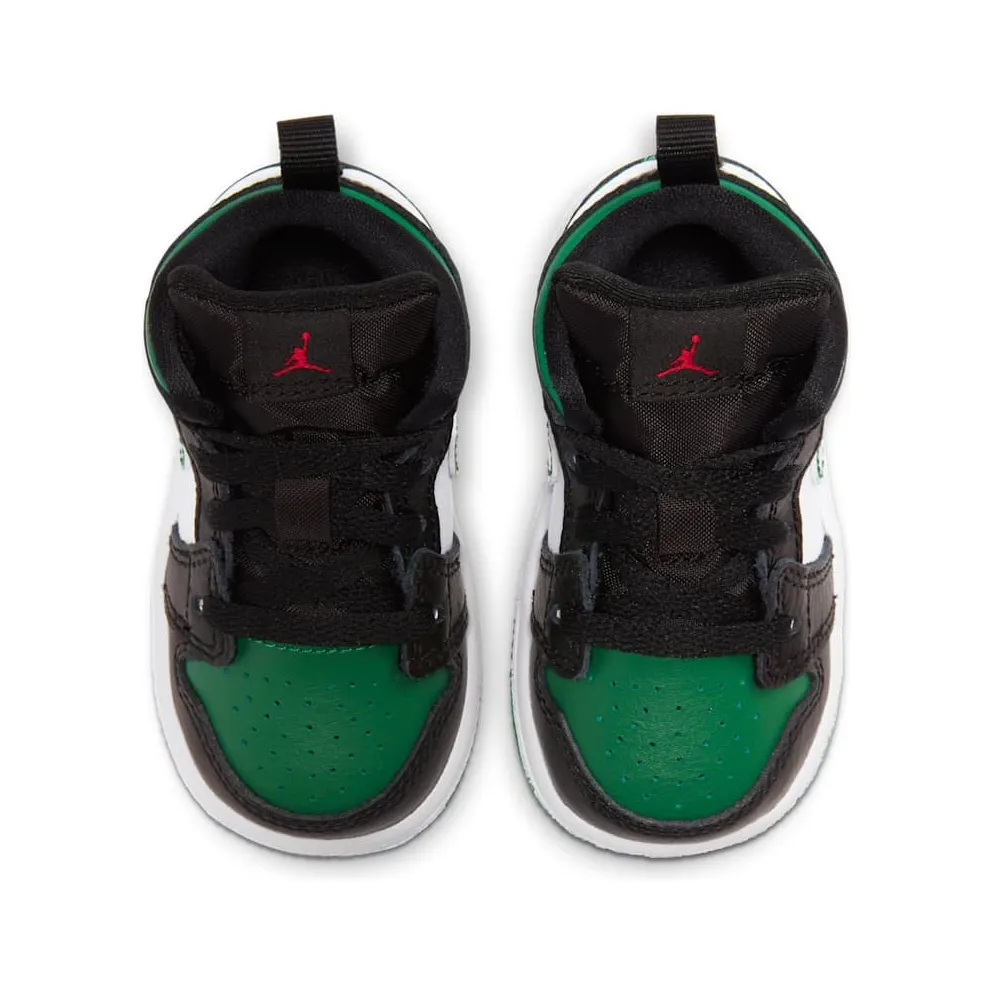 Jordan 1 Mid Pine Green (TD) Black/White/Gym Red (640735-067)