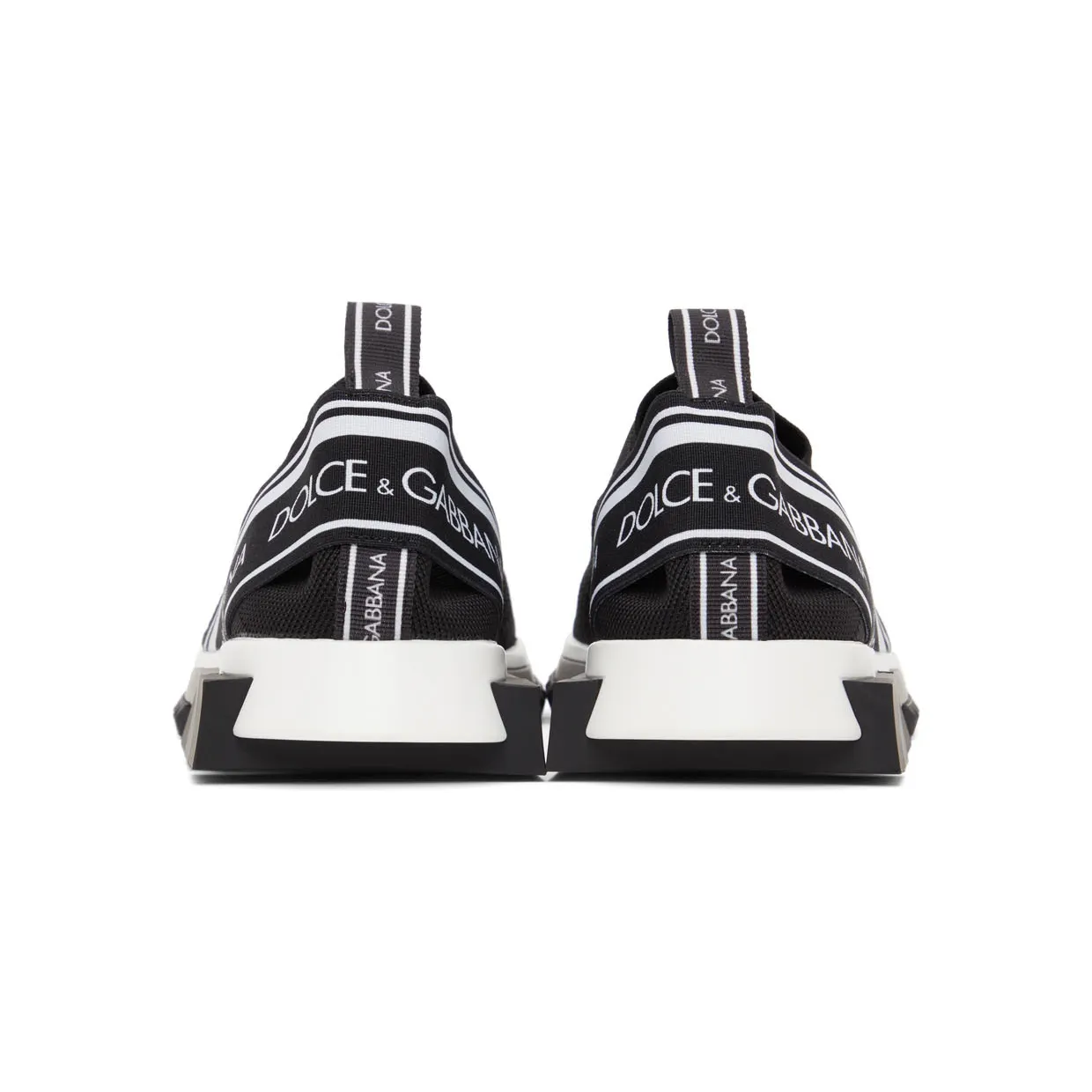 Dolce & Gabbana Black & White Sorrento Sneakers (CS1713 AH677) (4)
