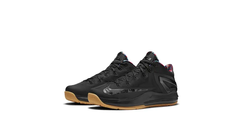 Nike LeBron 11 Low Black Gum Black/Hyper Crimson-Hyper Cobalt-Metallic Gold (642849-078)