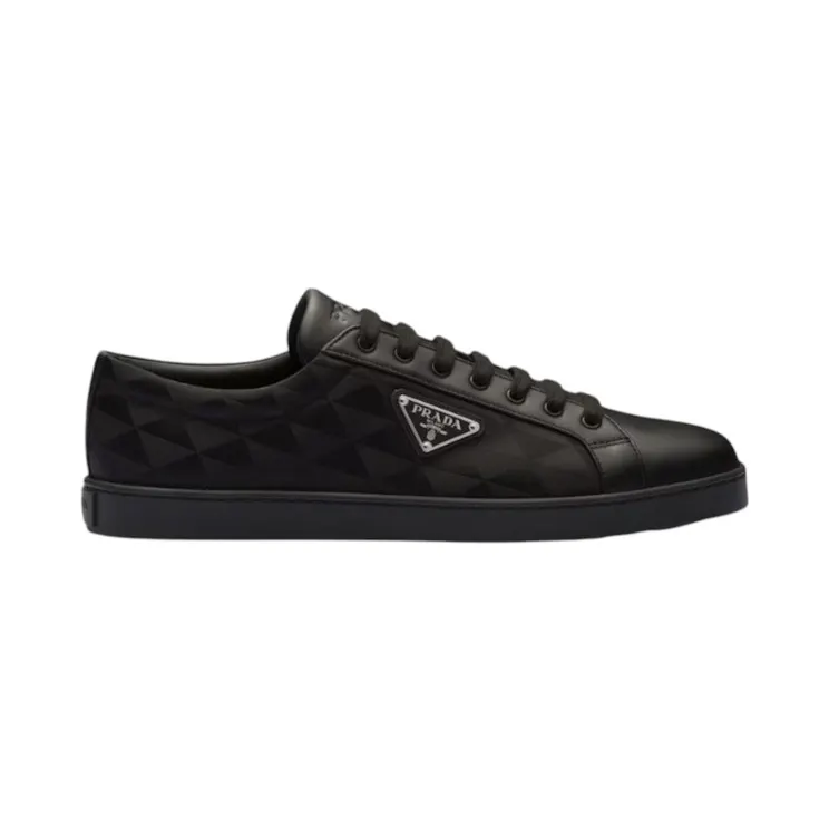 Prada Leather And Re-Nylon Sneakers Black (2EE3763LNWF0002)