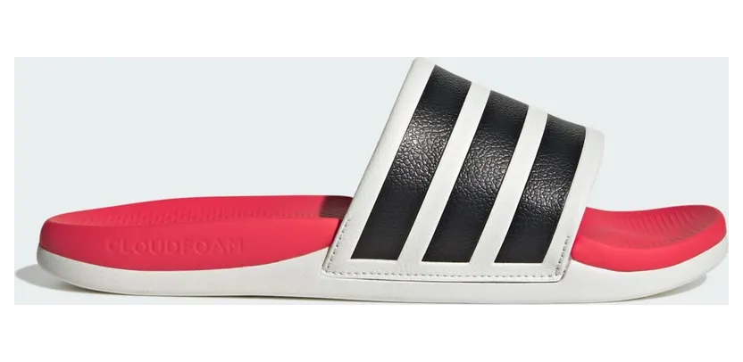 Adidas ADILETTE COMFORT 2.0 BADSLIPPERS Crystal White / Core Black / Lucid Red (HQ2473)